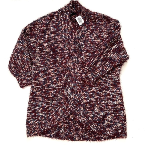 NWT Torrid Kimono Cocoon Cardigan Size 1X Multi Popcorn Knit - Picture 6 of 8